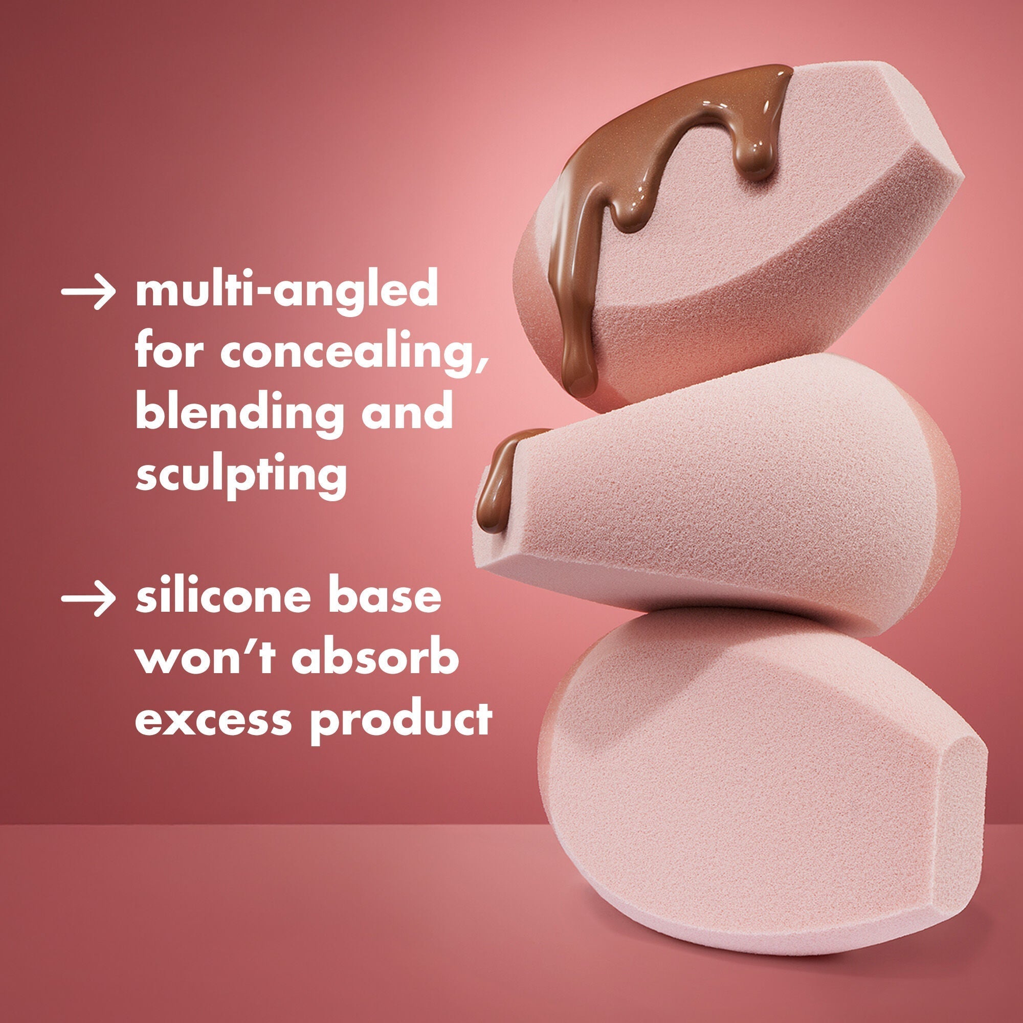 Halo Glow Angled Silicone Face Sponge